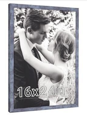 16X24 PICTURE FRAME-DISTRESSED BLUE
